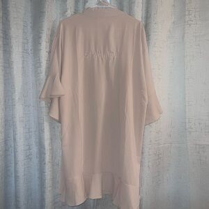 Birdy Grey Tan Robe Flowing Silhouette